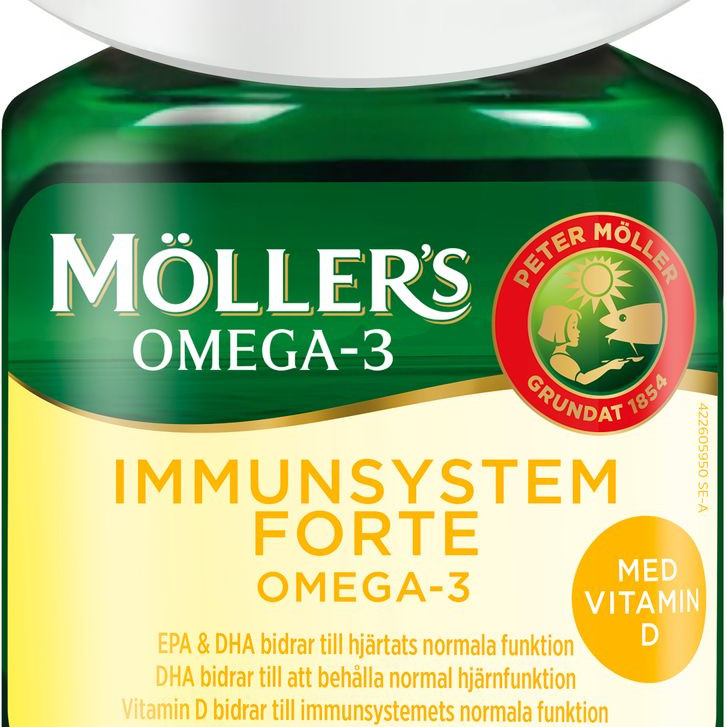 Möller’s Omega-3 Immunsystem Forte 120 Kapsül – Vitamin D İçeren Balık Yağı Takviye Edici Gıda