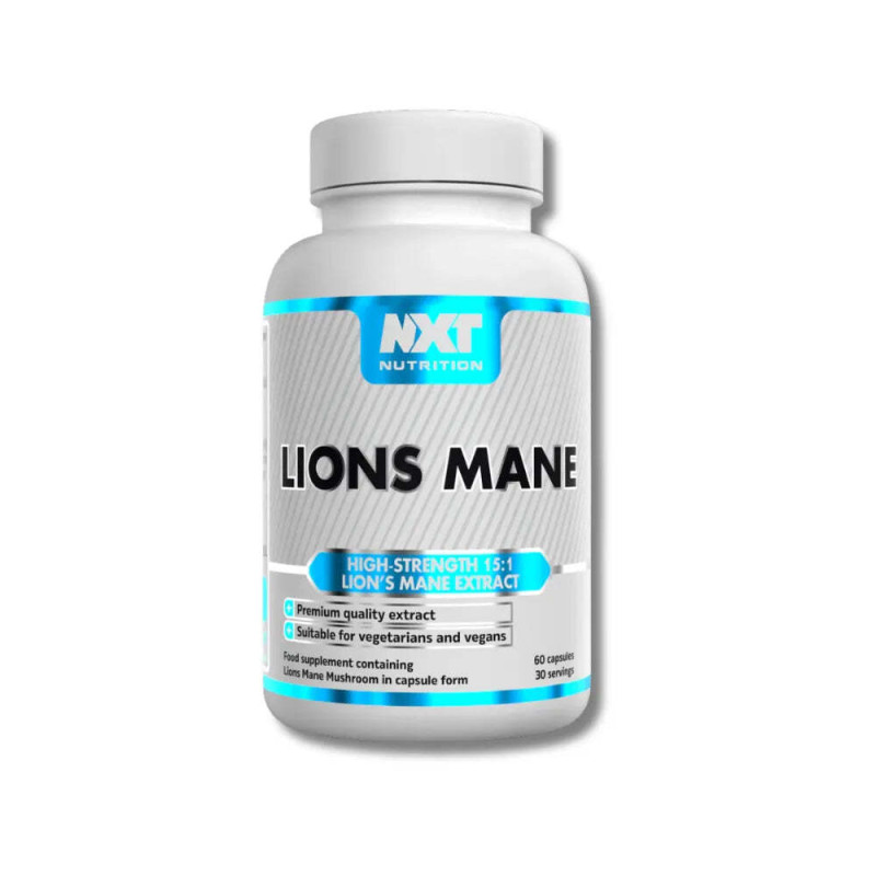 NXT Nutrition Lion’s Mane 15:1 Ekstre 60 Kapsül – Yüksek Güçlü Odak & Bilişsel Destek