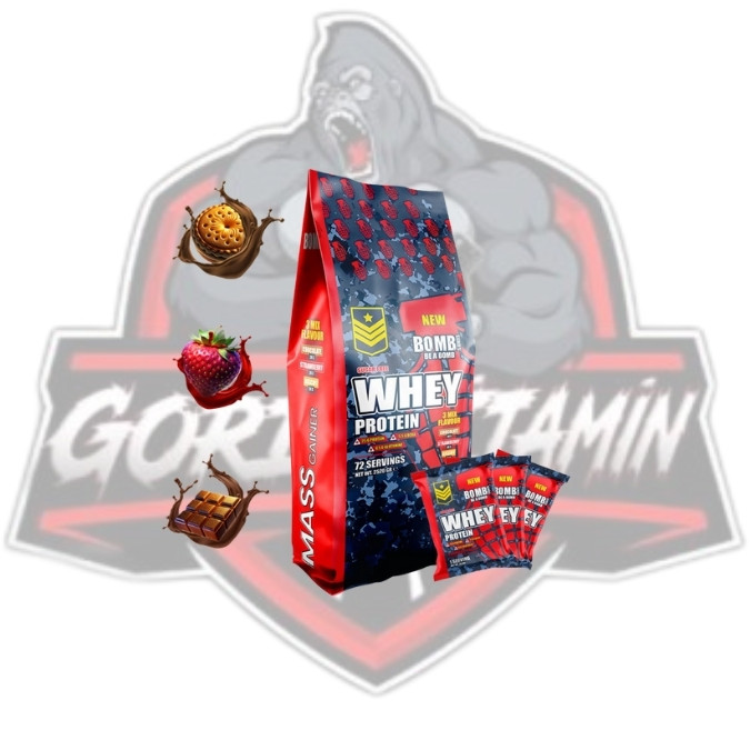 BOMB SERİES WHEY PROTEİN ŞASE 3 MİX FLAVOUR 72 ŞASE