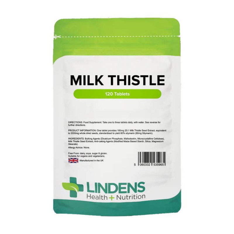 Lindens Milk Thistle Seed Extract 100 mg (2000 mg Eşdeğeri) 120 Tablet