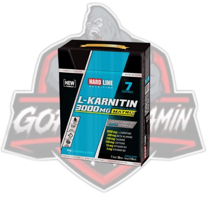HARDLİNE L- CARNİTİNE MATRİX 3000 MG - 7 SHOT